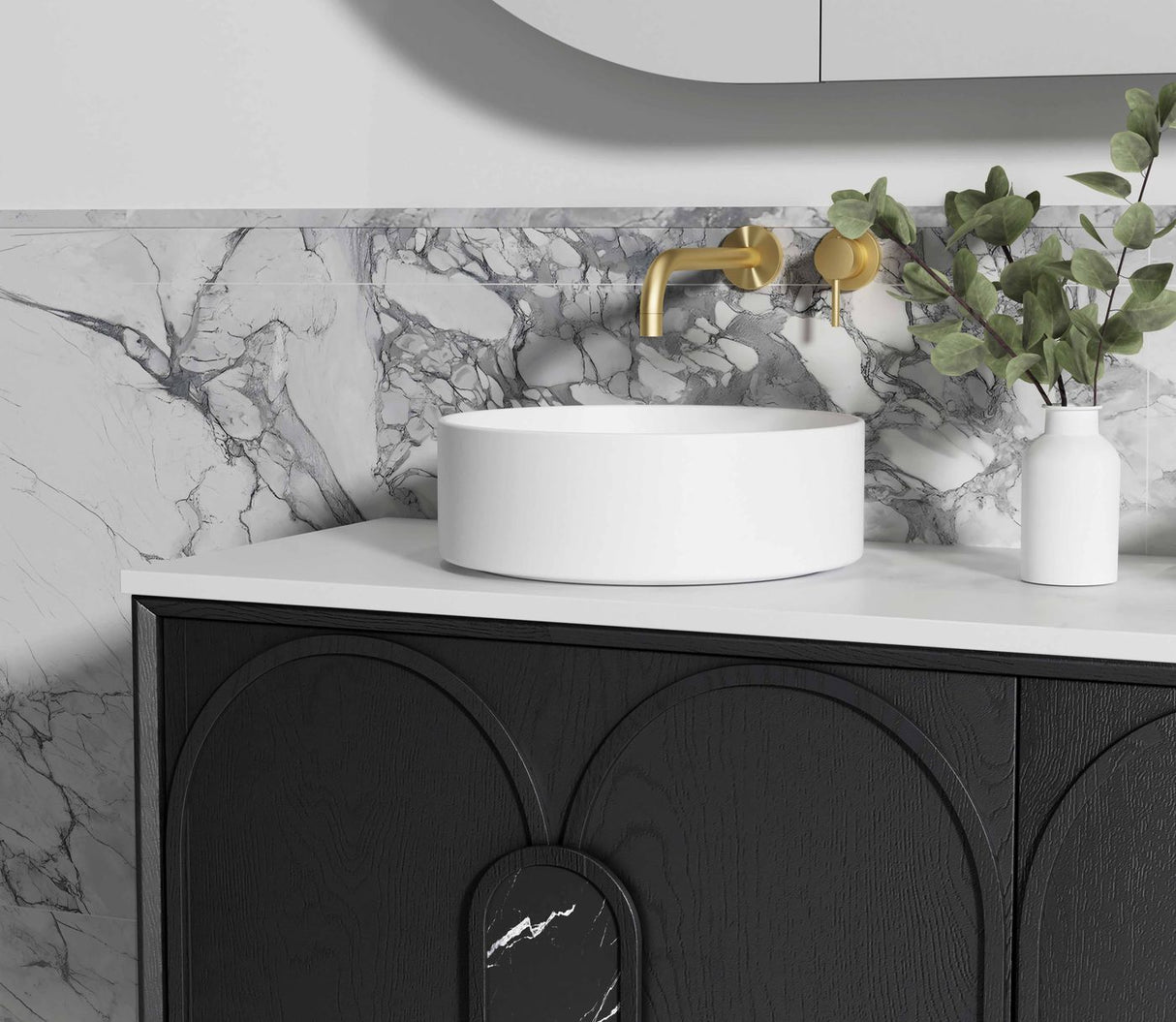 BALMORAL Mark II Wall Hung Vanity Black Oak (All Sizes)