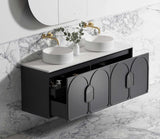 BALMORAL Mark II Wall Hung Vanity Black Oak (All Sizes)
