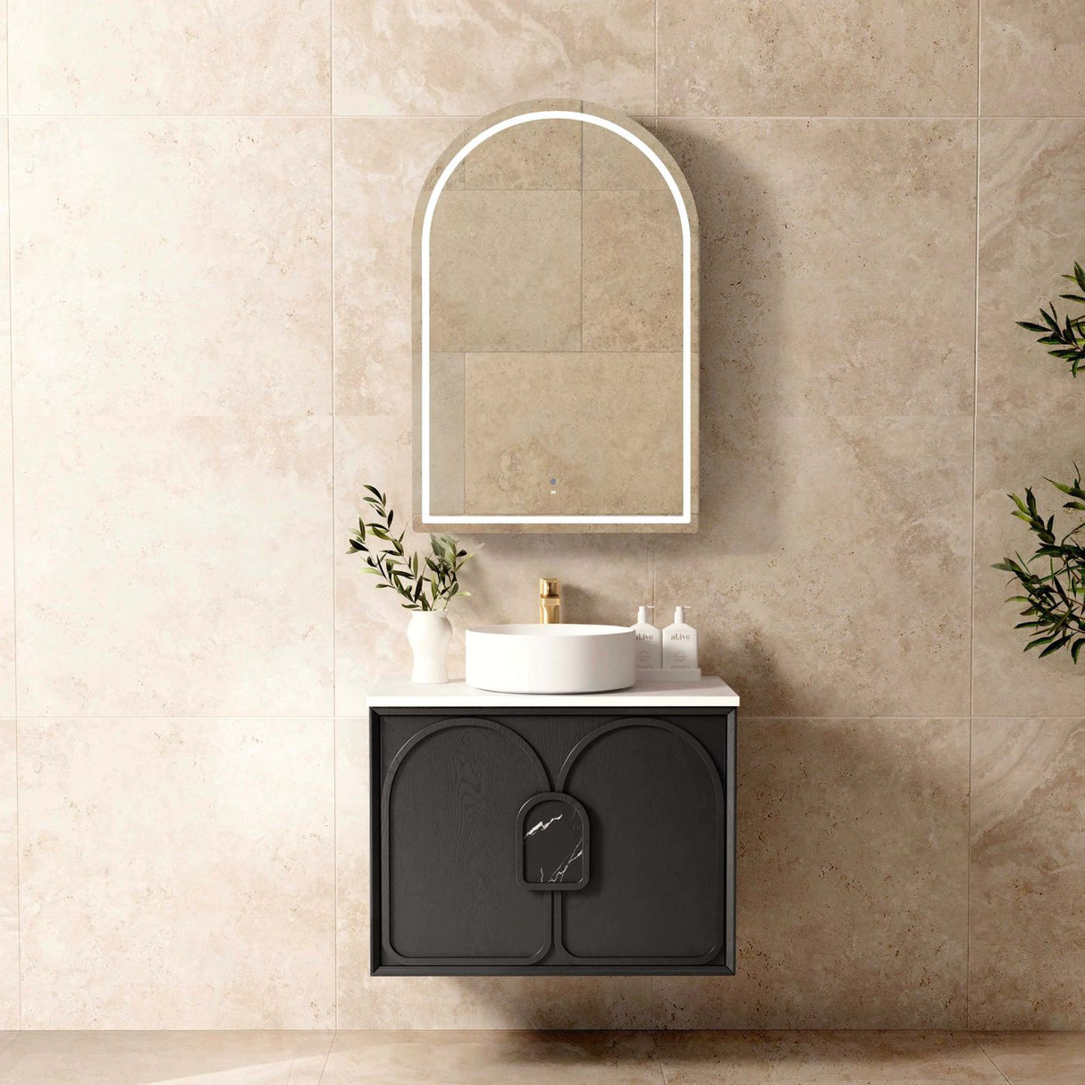 BALMORAL Mark II Wall Hung Vanity Black Oak (All Sizes)