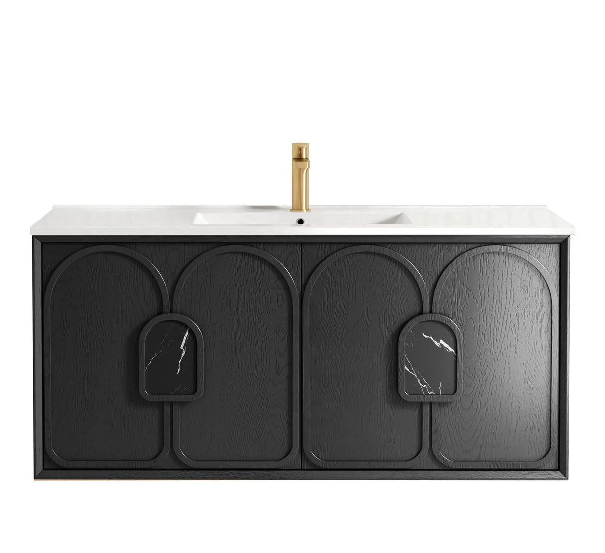 BALMORAL Mark II Wall Hung Vanity Black Oak (All Sizes)