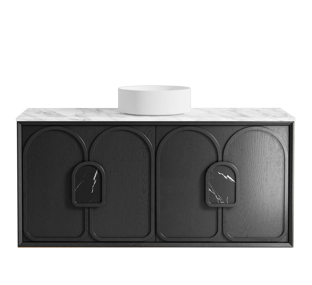 BALMORAL Mark II Wall Hung Vanity Black Oak (All Sizes)