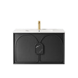 BALMORAL Mark II Wall Hung Vanity Black Oak (All Sizes)