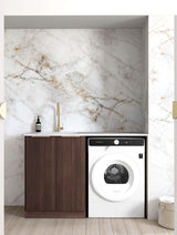Havana Walnut Laundry Cabinet with Benchtop Set 1300x600x900mm