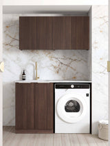 Havana Walnut Laundry Cabinet with Benchtop Set 1305x600x2100mm (Style B)