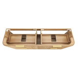 HAVANA Fluted Curved Wall Hung Vanity Woodland Oak (All Sizes)