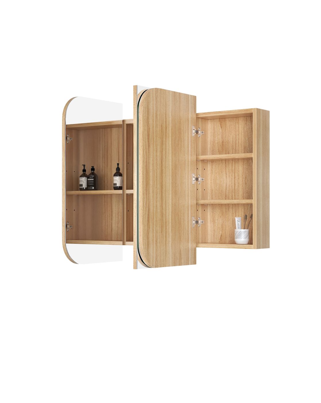 NEWPORT Woodland Oak Soft Square Shaving Cabinet (Optional Size)