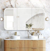 LED NEWPORT Woodland Oak Soft Square Shaving Cabinet (Optional Size)