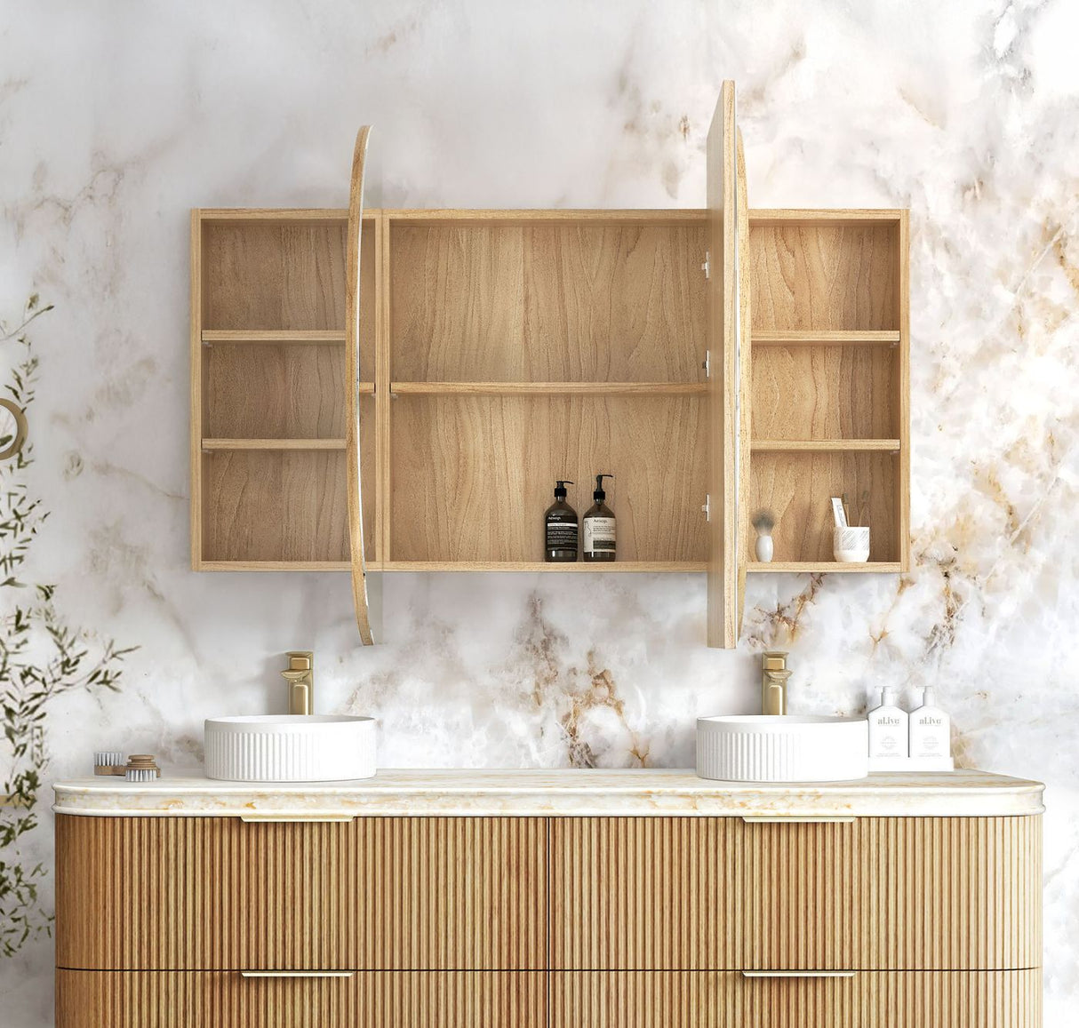 COOGEE Woodland Oak Shaving Cabinet (Optional Size)