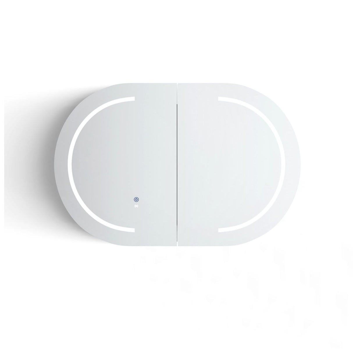 COOGEE Sable Walnut Front-Lit LED Oval Shaving Cabinet (900/1200/1500/1800mm)