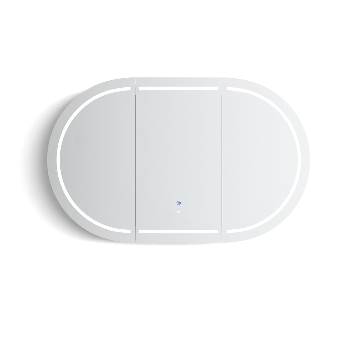 COOGEE Sable Walnut Front-Lit LED Oval Shaving Cabinet (900/1200/1500/1800mm)