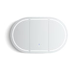 COOGEE Sable Walnut Front-Lit LED Oval Shaving Cabinet (900/1200/1500/1800mm)