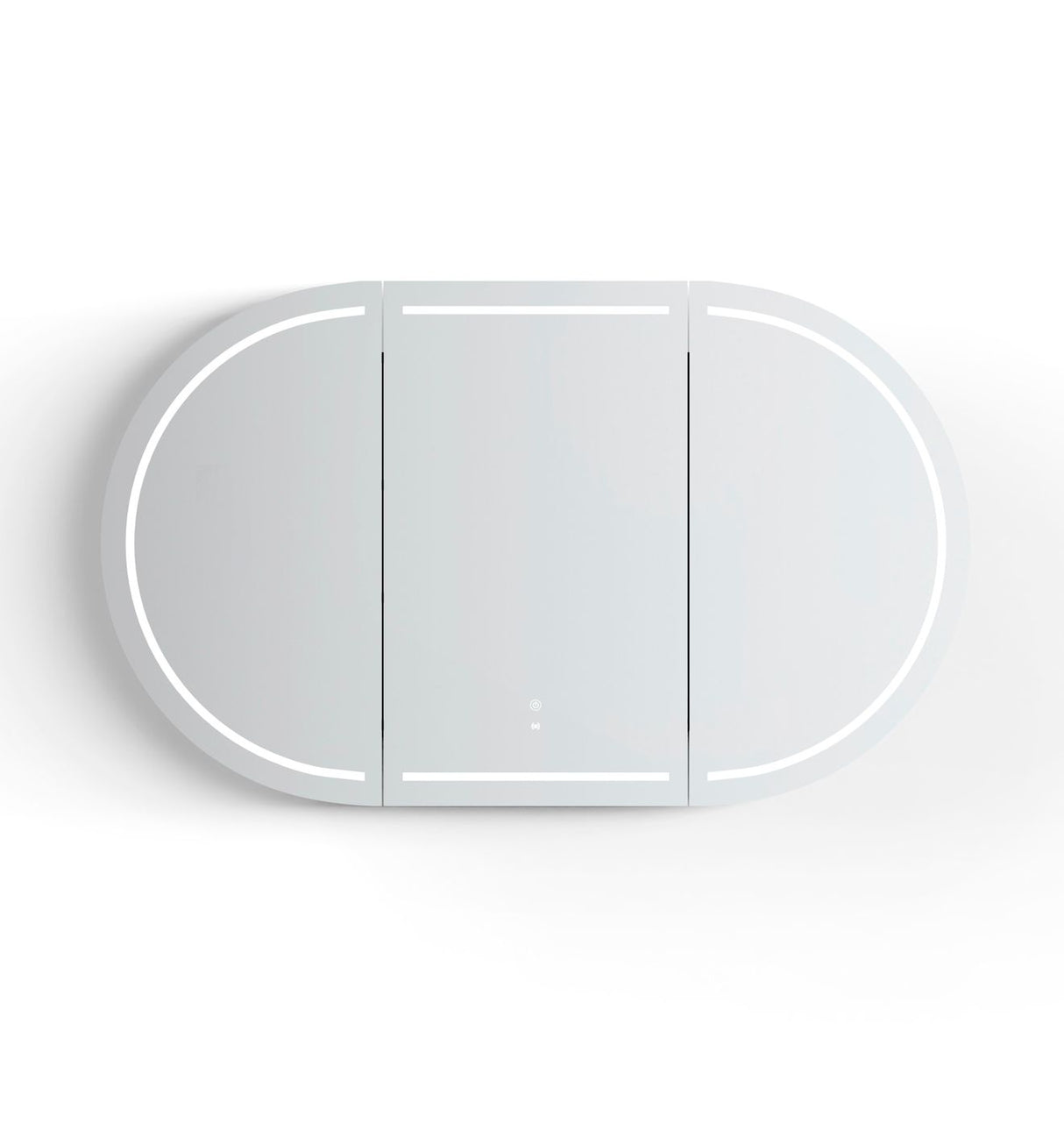 COOGEE Sable Walnut Front-Lit LED Oval Shaving Cabinet (900/1200/1500/1800mm)