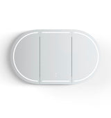 COOGEE Sable Walnut Front-Lit LED Oval Shaving Cabinet (900/1200/1500/1800mm)