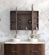 COOGEE Sable Walnut Front-Lit LED Oval Shaving Cabinet (900/1200/1500/1800mm)
