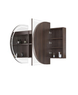COOGEE Sable Walnut Front-Lit LED Oval Shaving Cabinet (900/1200/1500/1800mm)