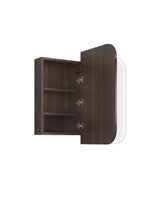 NEWPORT Sable Walnut Front-Lit LED Soft Square Shaving Cabinet (Optional Sizes)