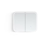 NEWPORT Sable Walnut Front-Lit LED Soft Square Shaving Cabinet (Optional Sizes)