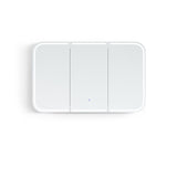 NEWPORT Sable Walnut Front-Lit LED Soft Square Shaving Cabinet (Optional Sizes)