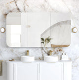 Newport Shaving Cabinet-Matte White-Soft Square 900-1200-1500-1800