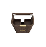 HAVANA Fluted Curved Floor Standing Vanity Sable Walnut (All Sizes)