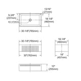 BOSTON Butler Kitchen Sink 765x455x255mm