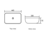Artis O'96 455x325x135 Matte Black Oval Basin Ultra Slim
