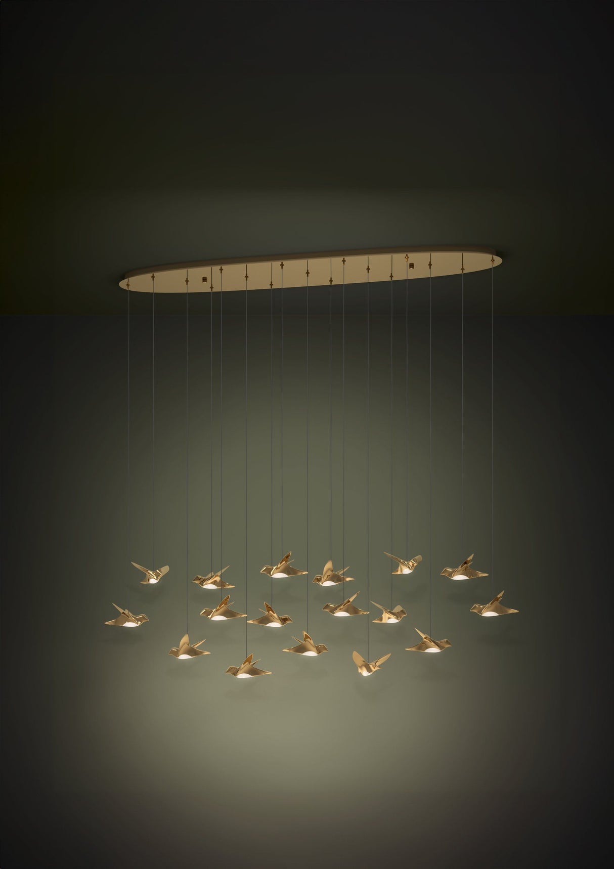 PARATEBUENO Pendant Light 17X3W LED 3000K - Brass