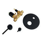 LUCID PIN Round Shower Bath Mixer Diverter - Brushed Brass