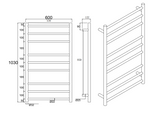 Round Matte Black Electric Heated Towel Rack 9 Bars