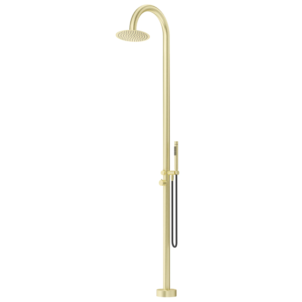 Mica gooseneck freestanding outdoor shower