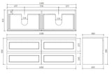 Fremantle PVC Wall Hung Cabinet Vanity 1500mm (Matte White) (Single/Double Bowl)