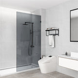 COVEY Frameless Walk-in Single Panel Grey/Tinted Shower Screen