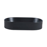 CORA 58 Above Counter Fluted Basin Matte Black (Oval: 580x360x115)