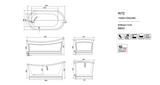 RITZ Freestanding Bathtub with Overflow (Matte Grey) (1700mm)