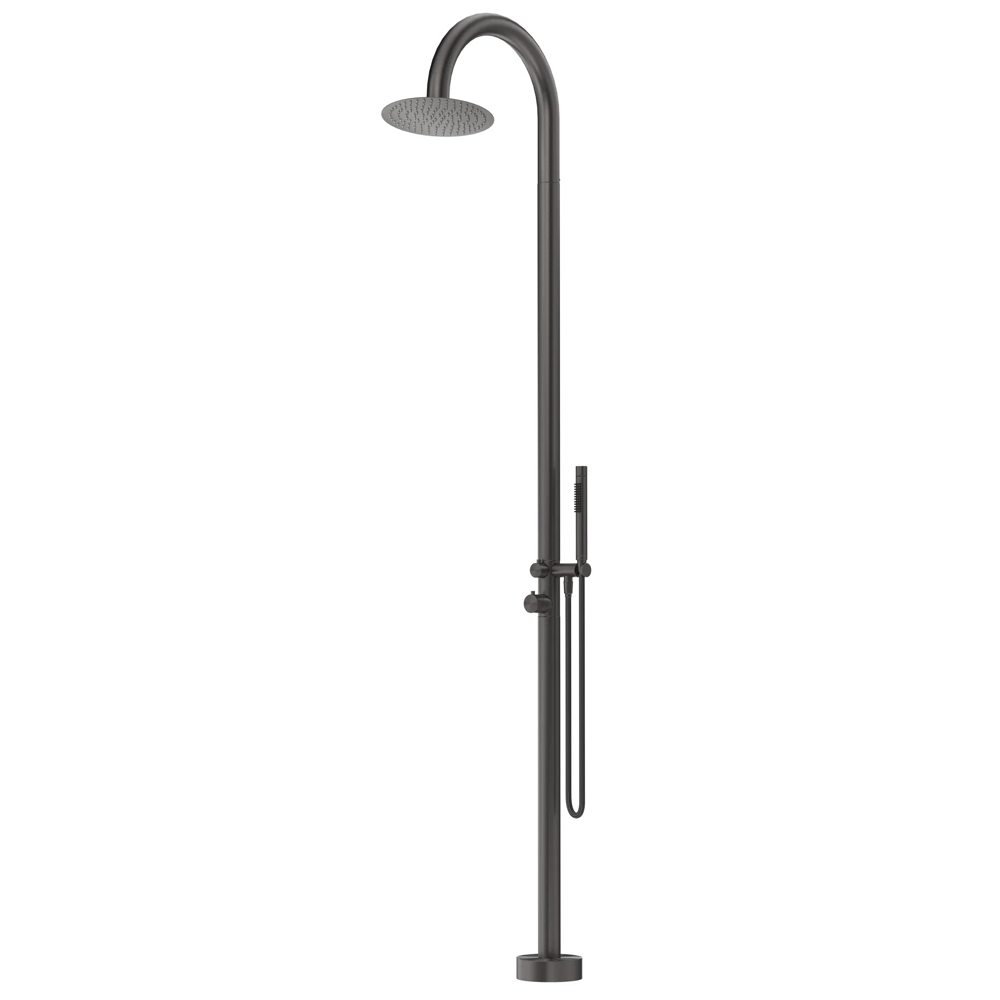 Mica gooseneck freestanding outdoor shower