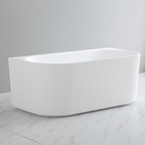 Bari Back to Wall Free Standing Bathtub with Non-Overflow (Gloss White /Matte White) (1500/1700mm)