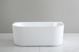 Bari Back to Wall Free Standing Bathtub with Non-Overflow (Gloss White /Matte White) (1500/1700mm)