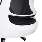 Calibre COC6190-LF Black Office Chair - White Arm and Base