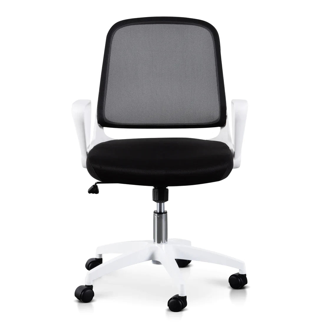 Calibre COC6190-LF Black Office Chair - White Arm and Base
