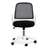 Calibre COC6190-LF Black Office Chair - White Arm and Base
