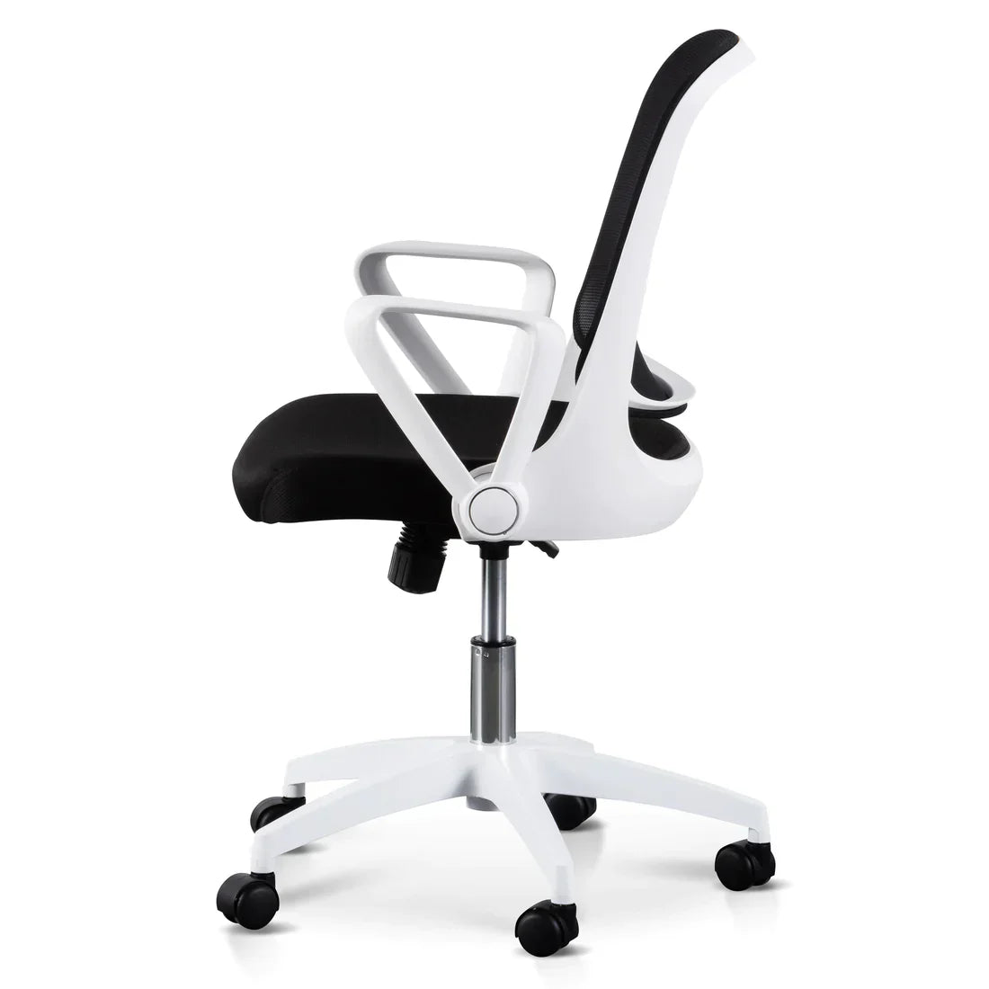 Calibre COC6190-LF Black Office Chair - White Arm and Base