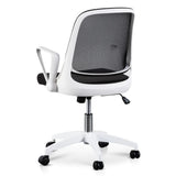 Calibre COC6190-LF Black Office Chair - White Arm and Base