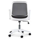 Calibre COC6190-LF Black Office Chair - White Arm and Base