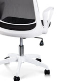 Calibre COC6190-LF Black Office Chair - White Arm and Base