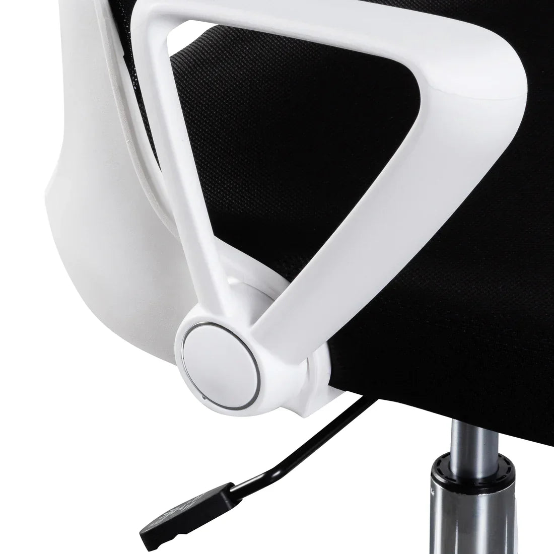 Calibre COC6190-LF Black Office Chair - White Arm and Base