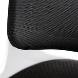 Calibre COC6190-LF Black Office Chair - White Arm and Base