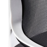 Calibre COC6190-LF Black Office Chair - White Arm and Base