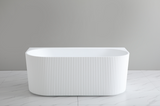 Bari Back to Wall Free Standing Bathtub with Non-Overflow (Gloss White /Matte White) (1500/1700mm)