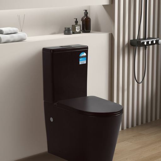 Avis Rimless Matte Black Toilet Suite