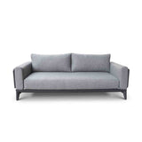 Alora 3 Seater Outdoor Aluminium Lounge in White/Charcoal
